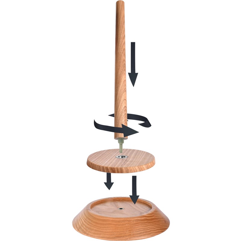 BarvA Yarn Holder 22 Lb Capacity for Chunky Yarn | Smooth Bearing Spinner & Big Rubber Anti Slip Pads for Stability | European Wood Crochet Accessories and Pro Tools for Fiber Crafts - Image 2